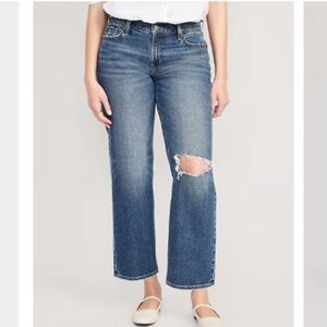 Old Navy Mid-Rise Boyfriend Loose Distressed Jeans in Montrose Wash Size 20